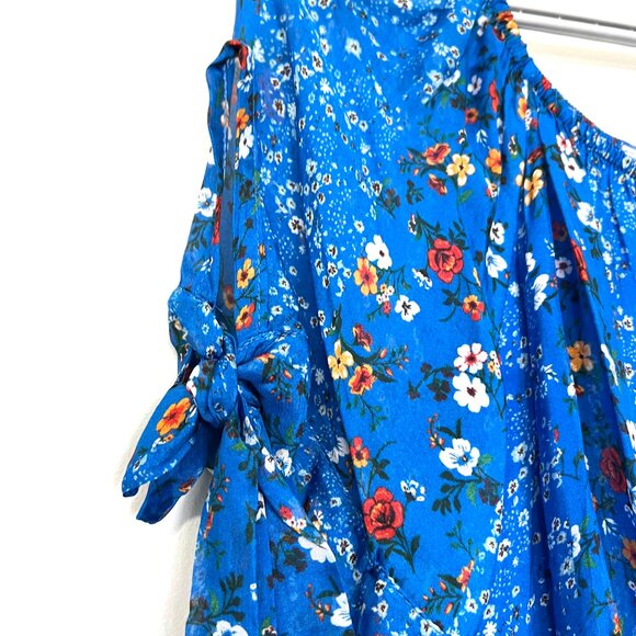 Cobalt blue made in Italy silk blend dress - Picture 5 of 8
